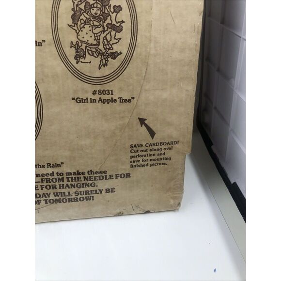 Hummel Stitchery Kit 9”x12” Girl In Apple Tree Unopened #8031 Frame . Vintage - Picture 15 of 16